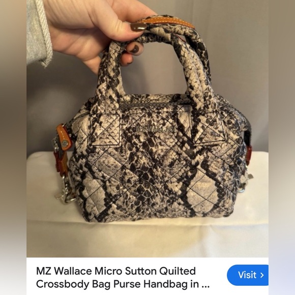 MZ Wallace Snake Print Women Micro Sutton Crossbody Bag - Picture 3 of 10